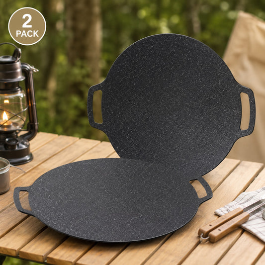 Plancha Grill de Camping 30cm — Pack x2